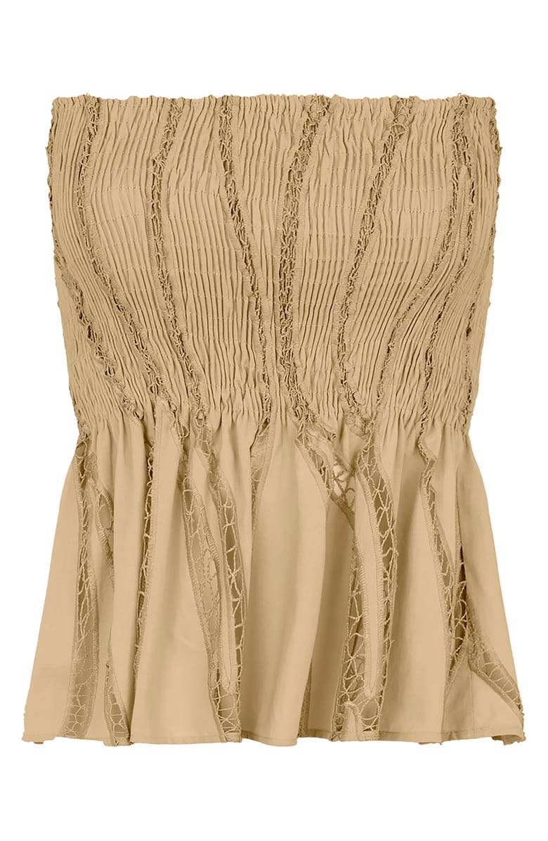 ViX Paula Hermanny Babi Strapless Cover-Up Top, Main, color, Beige