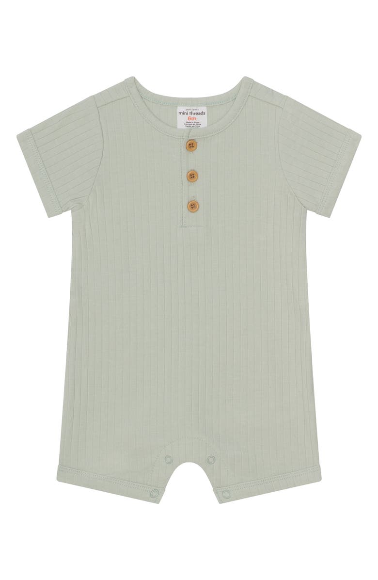 PL Baby by Petit Lem Pack of 4 Assorted Core Rompers, Alternate, color, Light Grey