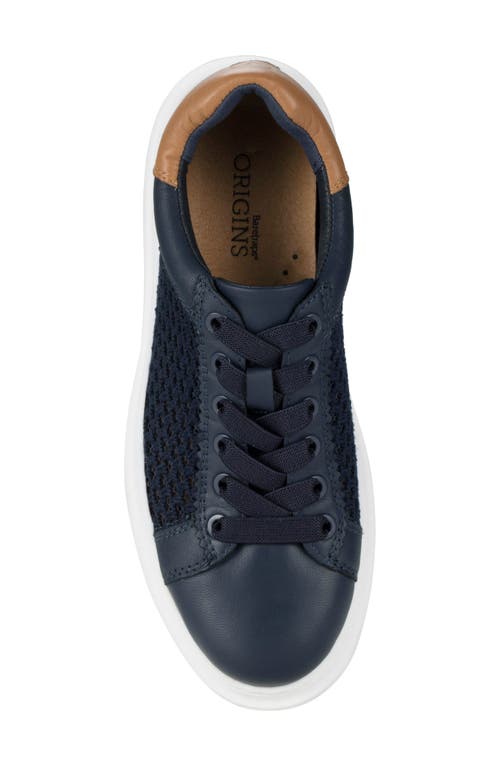 Baretraps Tiara Perforated Wedge Sneaker In Navy Leather
