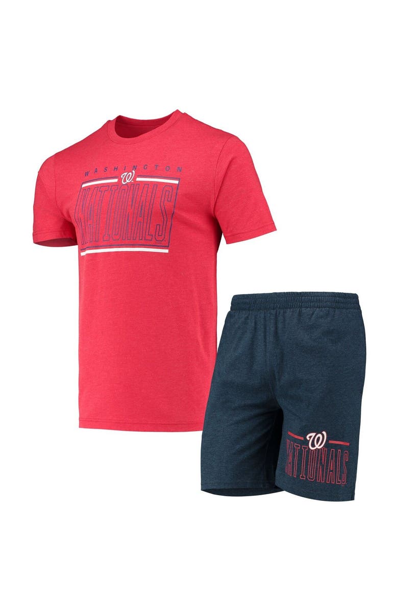 CONCEPTS SPORT Men's Concepts Sport Navy/Red Washington Nationals Meter T-Shirt and Shorts Sleep Set, Main, color, Navy
