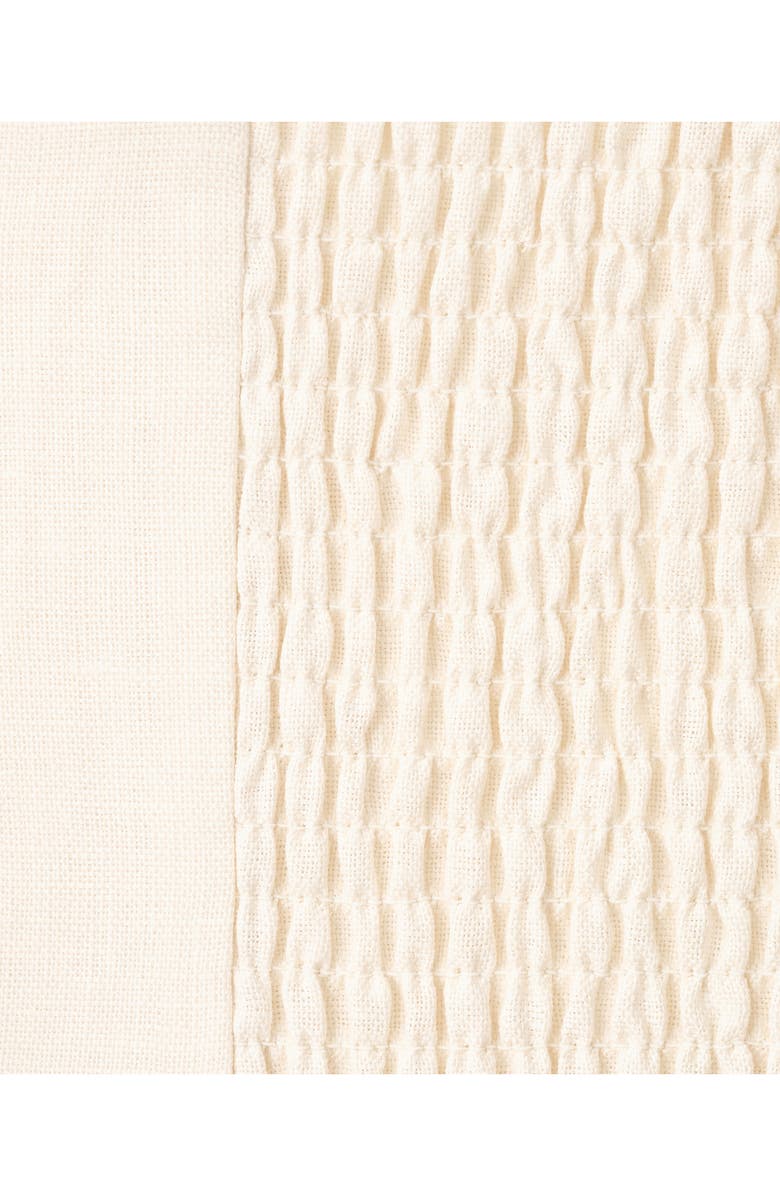 MANGO Mono Corso Strapless Linen Jumpsuit, Alternate, color, Ecru