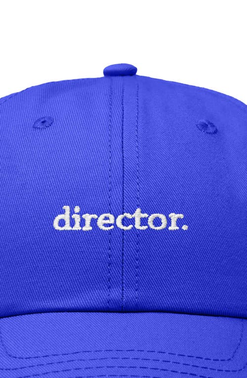 Dalix Director Embroidered Low Crown Cap In Royal Blue