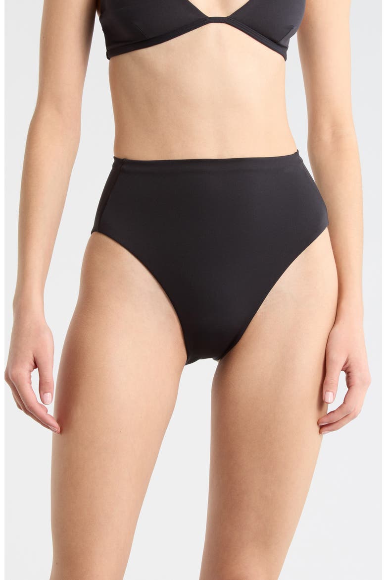 Hi Hi High Waist Bikini Bottoms, Main, color, JET