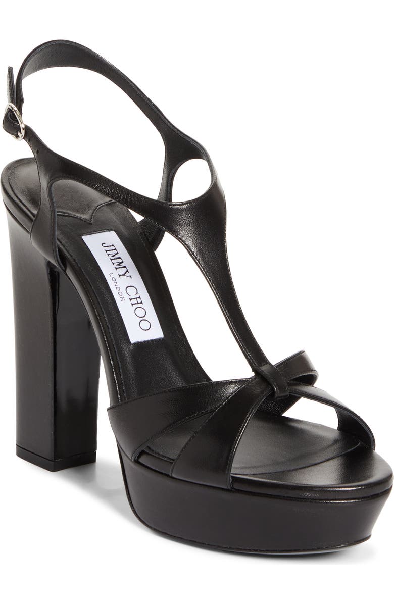 Jimmy Choo Kesia Platform Sandal, Main, color, Black