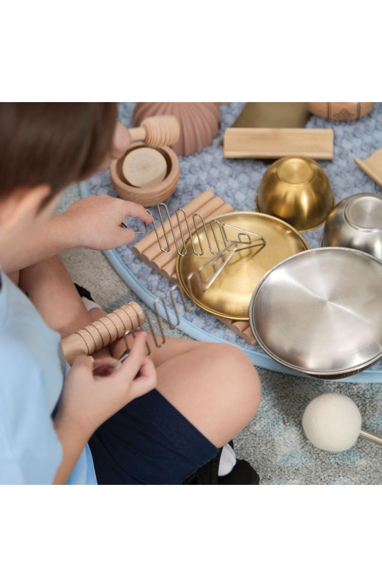 Kaplan Early Learning Company Sound Play Toddler Loose Parts STEM Kit - 34 Pieces, Alternate, color, Beige