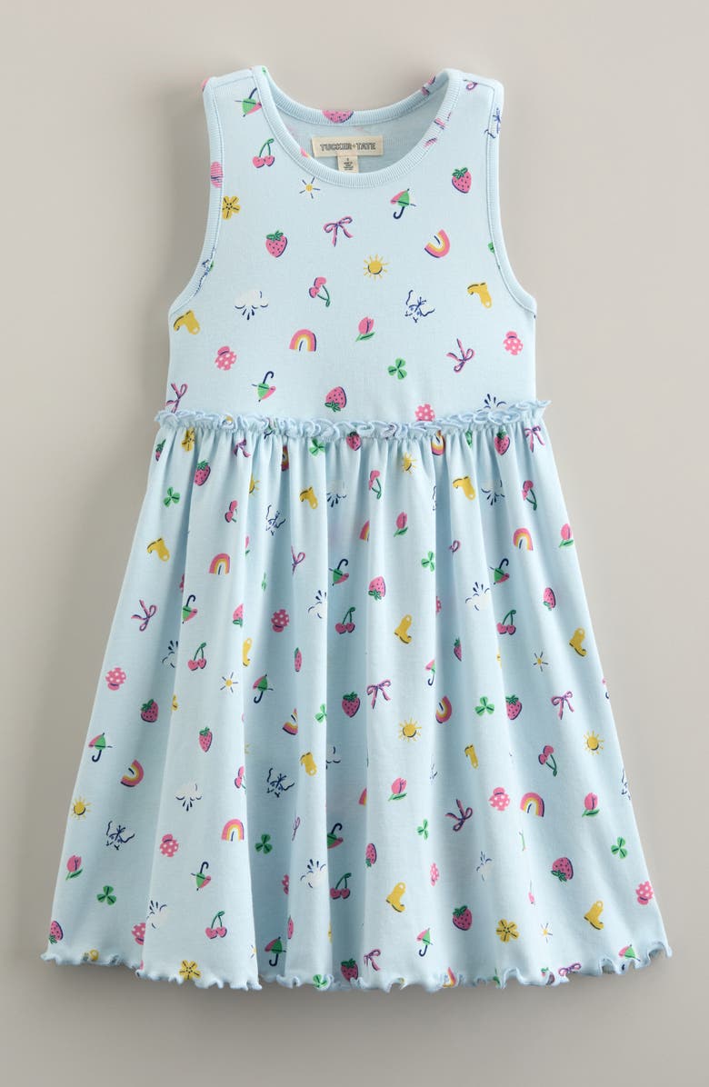 Tucker + Tate Kids' Print Racerback Dress, Main, color, Blue Delicate Rainy Day