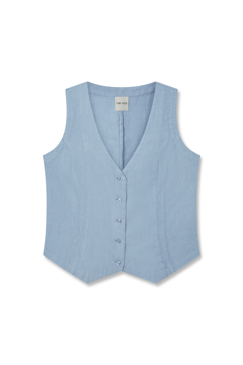 Vir Vita Violette Vest In Blue