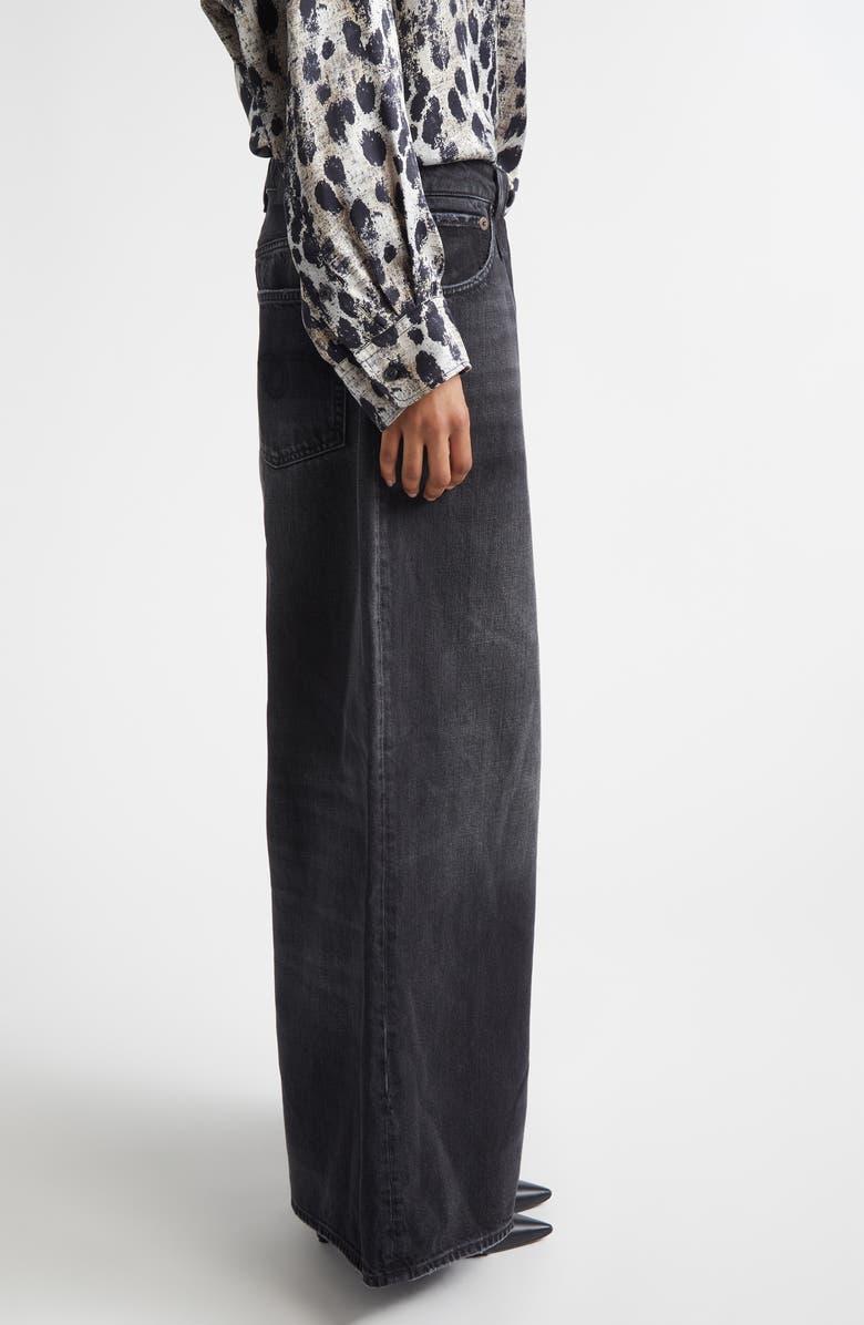R13 Nico Wrap Wide Leg Jeans, Alternate, color, Essex Black