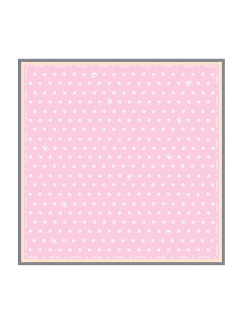 Pure Silk Paw Print Square Scarf