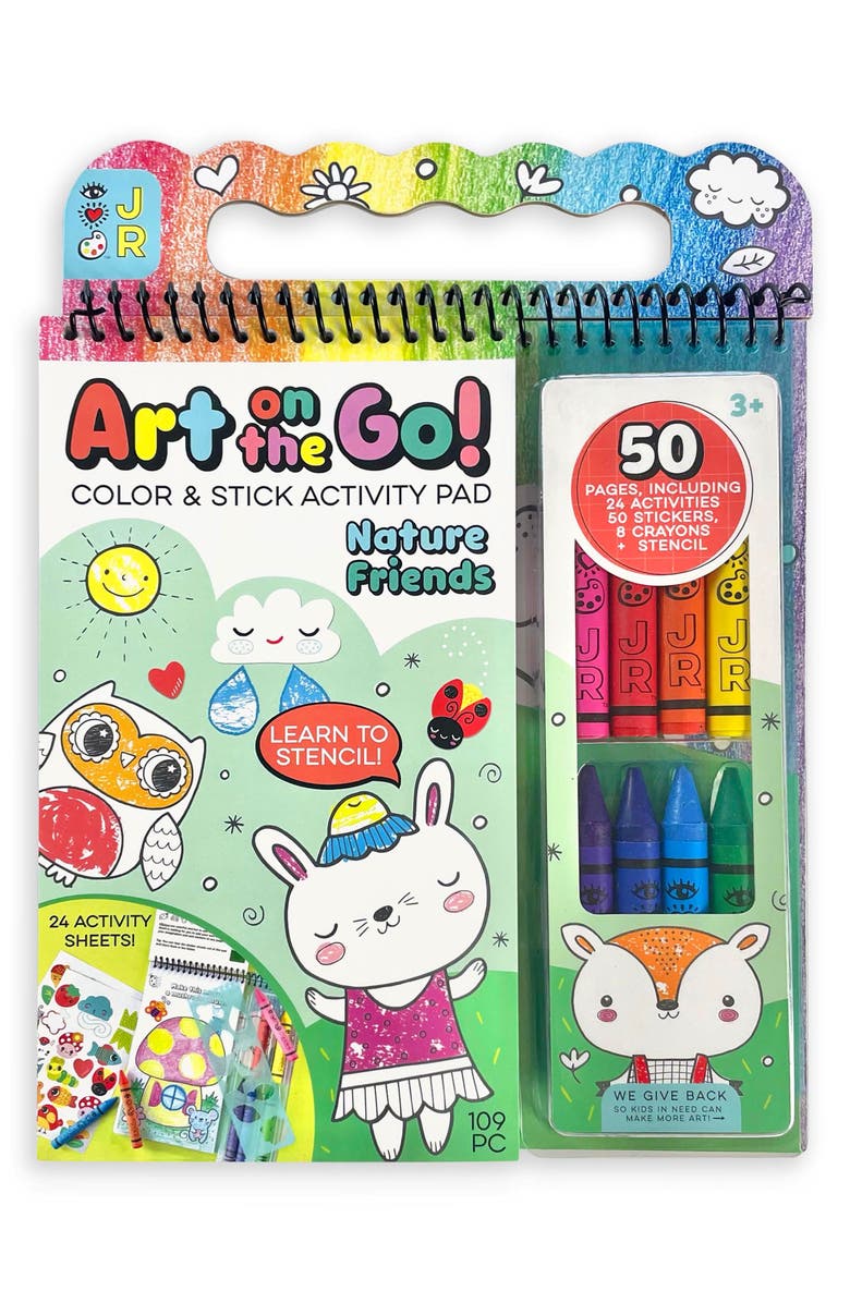 BRIGHT STRIPES Art on The Go Activity Kit, Main, color, Multi