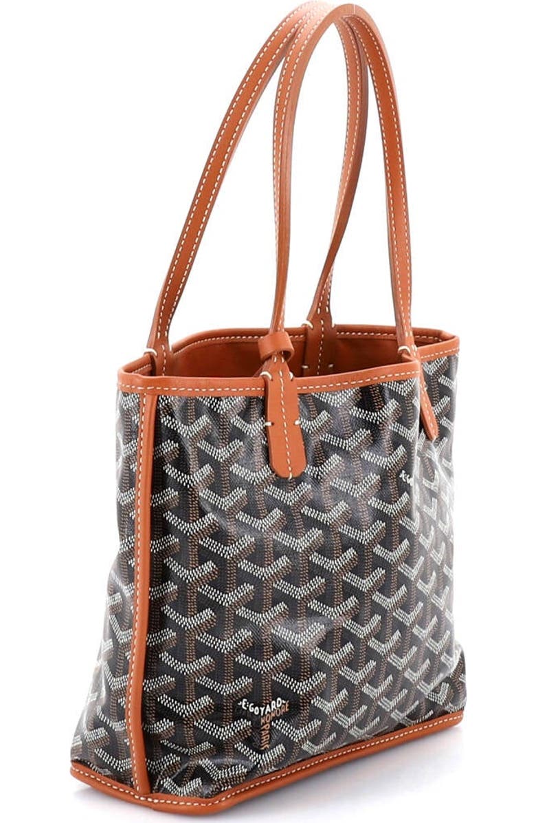Pre-Owned Goyard Anjou Reversible Tote Coated Canvas Mini, Alternate, color, Brown