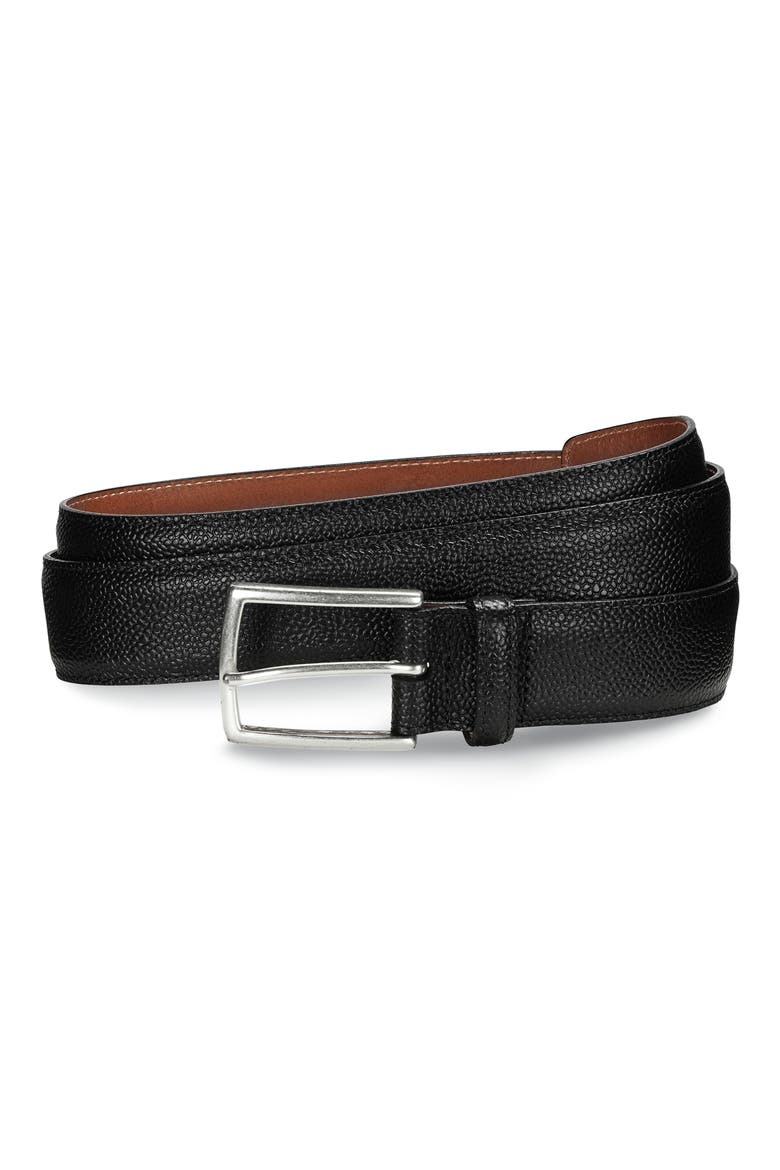 Allen Edmoinds Hara Avenue Leather Belt, Main, color, BLACK