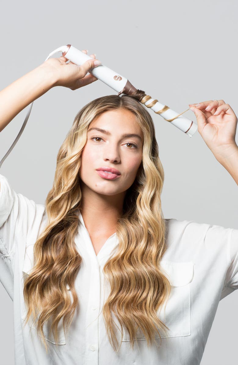 T3 Cascading Waves Interchangable Reversed Tapered Barrel Curling Iron, Alternate, color, 