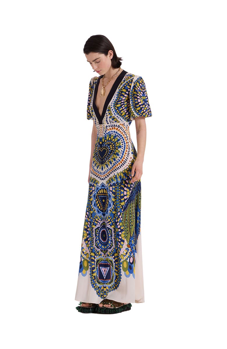 La DoubleJ Marlene Dress Chakra Placée Multicolor, Main, color, 