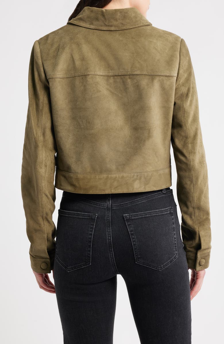 FRAME The Small Suede Jacket, Alternate, color, Cypress