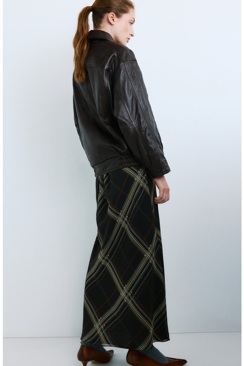 London Oversize Leather Jacket, Alternate, color, BROWN