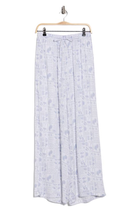 Tropical Wide Leg Pants