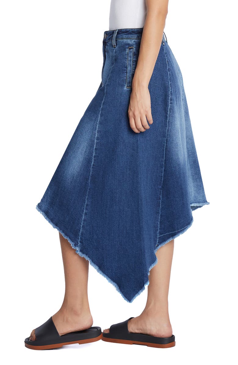 Wash Lab Denim Shark Bite Denim Skirt, Alternate, color, 
