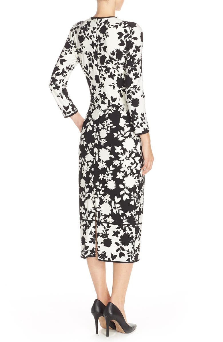 Maggy London Floral Print Jersey Midi Dress, Alternate, color,