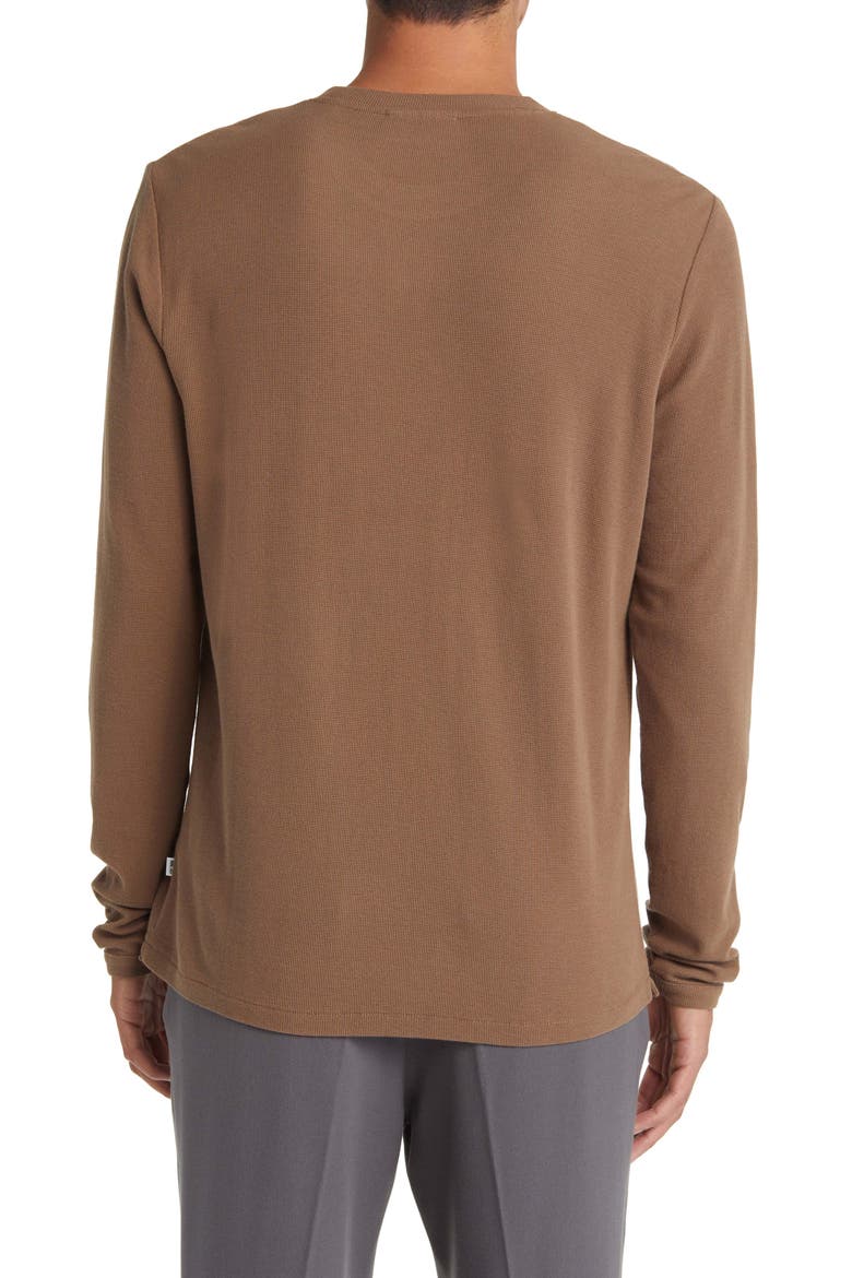 Clive Long Sleeve Waffle Knit Tee, Alternate, color, SHITAKE