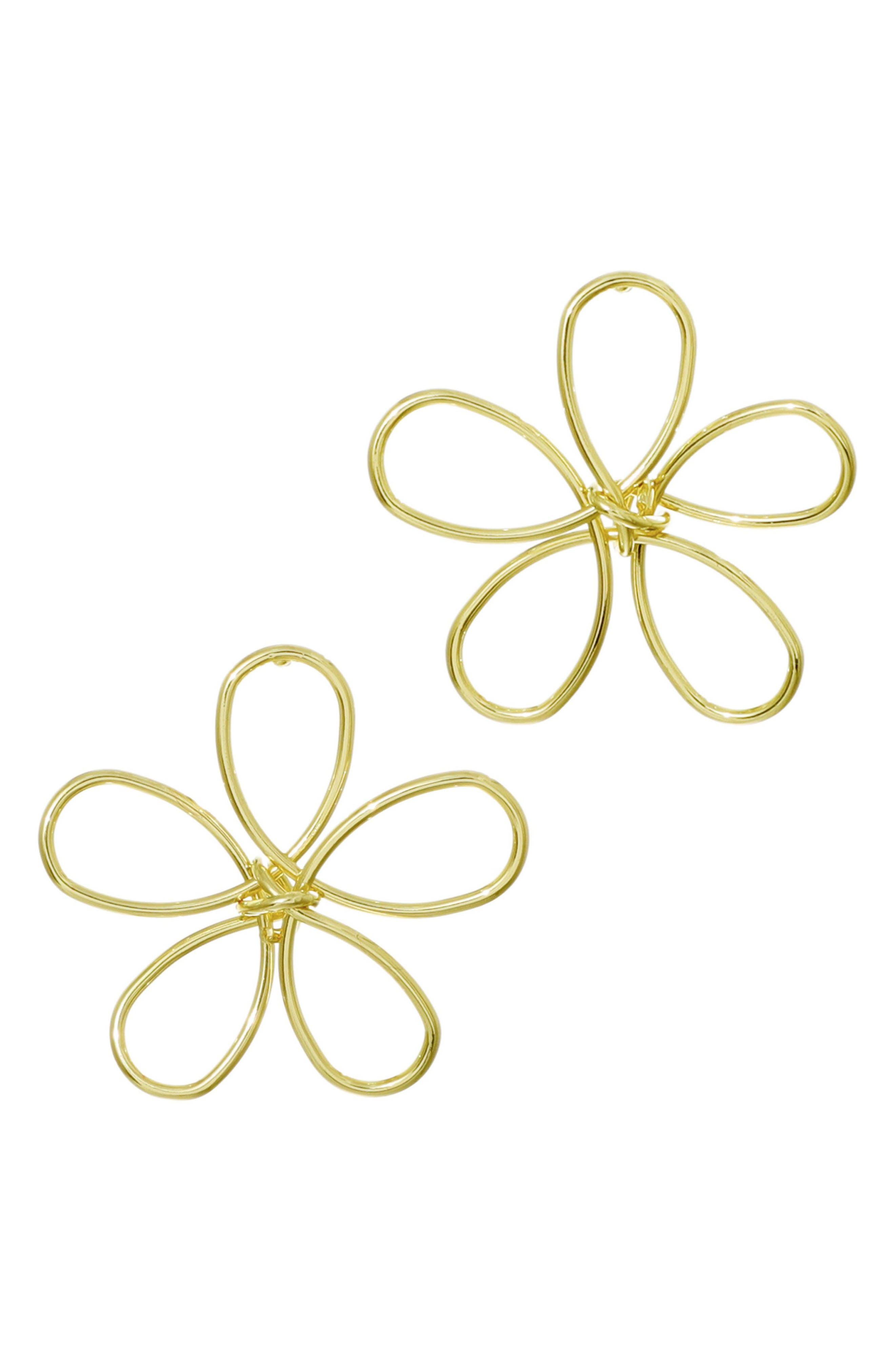 Adornia Oversize Flower Stud Earrings