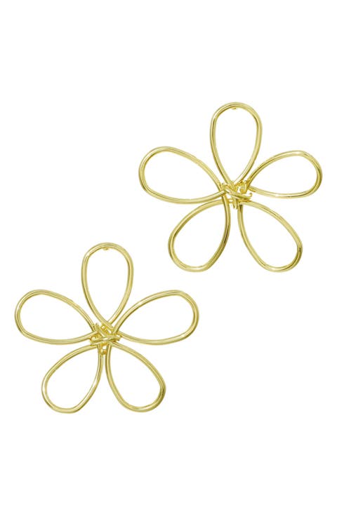 Oversize Flower Stud Earrings