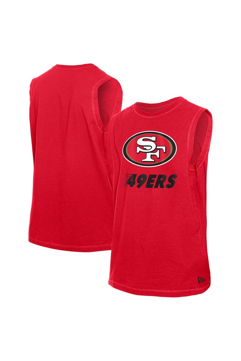 Men's New Era  Scarlet San Francisco 49ers Leisure Collection Tank Top, Alternate, color, Scarlet