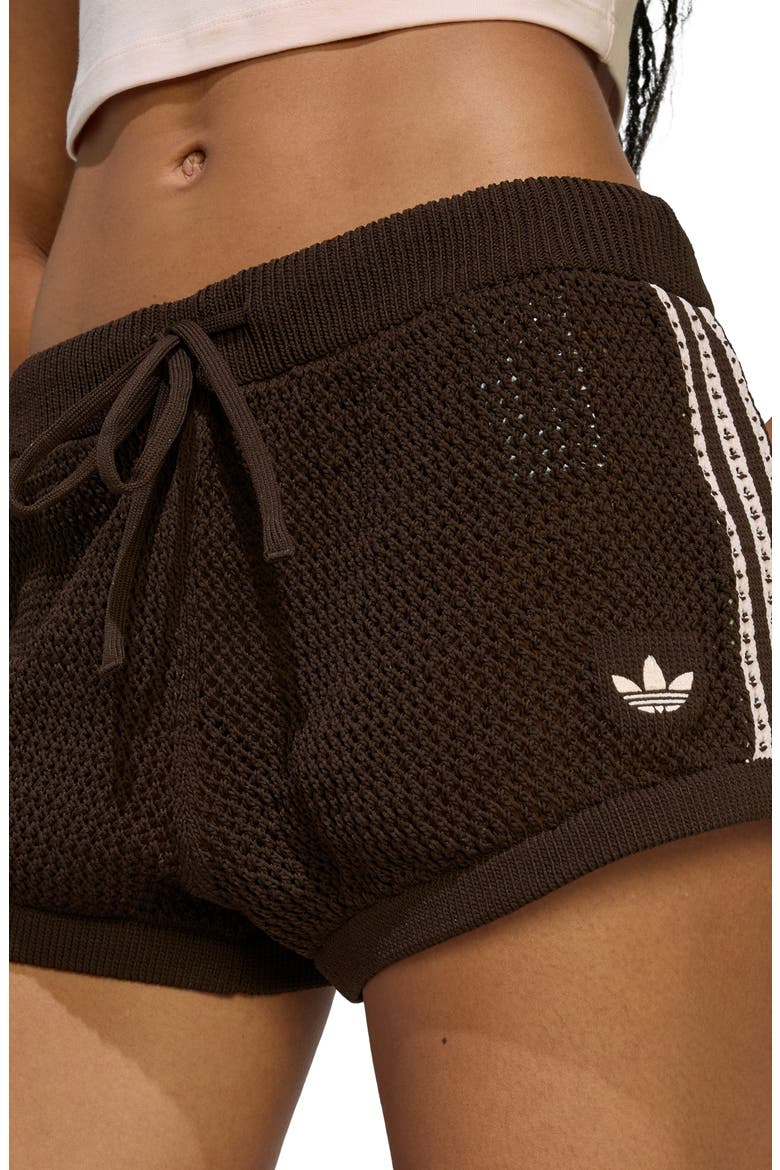 Open Knit Shorts, Alternate, color, AURORA COFFEE/