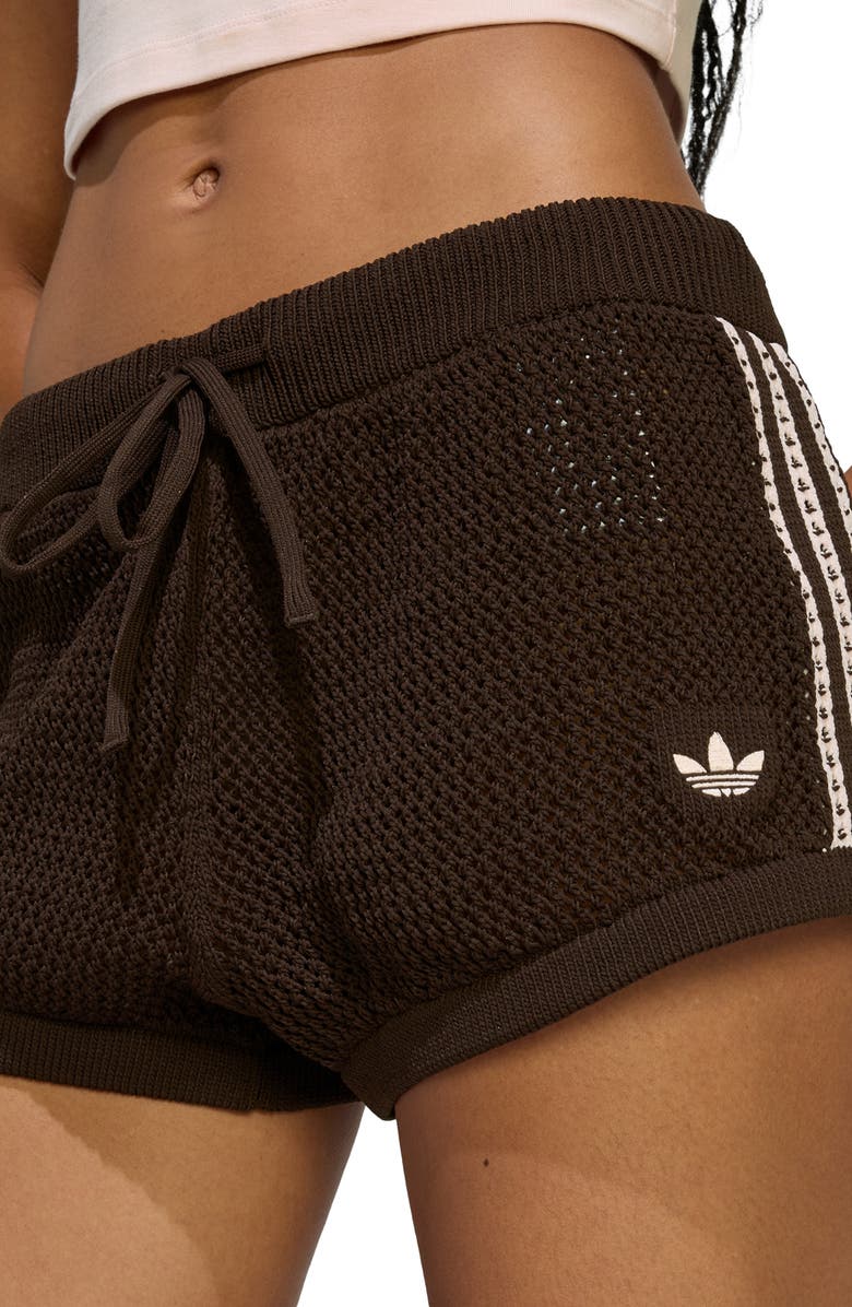 adidas Originals Open Knit Shorts, Alternate, color, Aurora Coffee