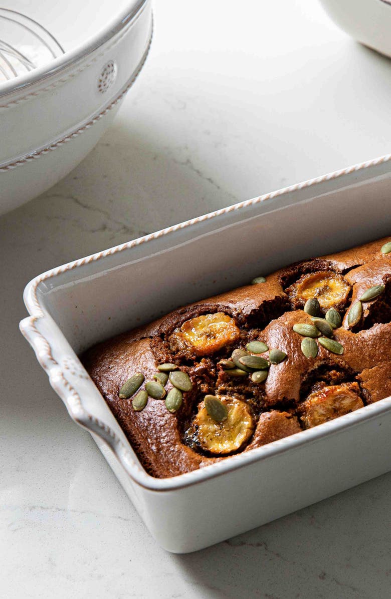 Juliska Berry & Thread Ceramic Loaf Pan, Alternate, color, Whitewash