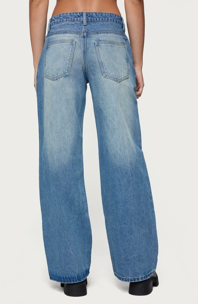 EDIKTED Magda Low Rise Wide Leg Jeans, Alternate, color, Blue-Washed