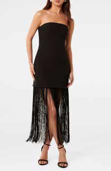 Ever New Brodie Strapless Fringe Dress