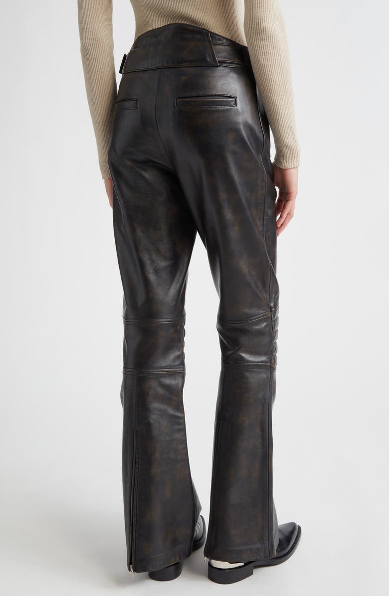 Stand Studio Heleen Leather Trousers, Alternate, color, Worn Black