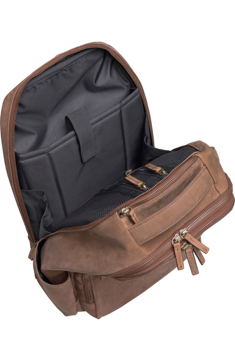 Johnston & Murphy Leather Backpack, Alternate, color,