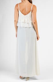 Collabo Sequined Chiffon Ruffle Duster