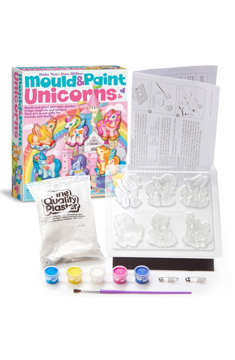 4M Mold and Paint Unicorns Craft Kit, Alternate, color, Multicolored