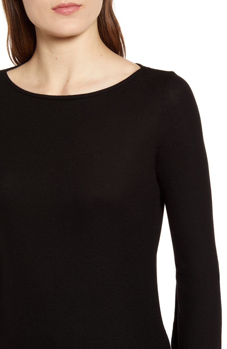 AG Seya Boat Neck Ribbed Tee, Alternate, color, 