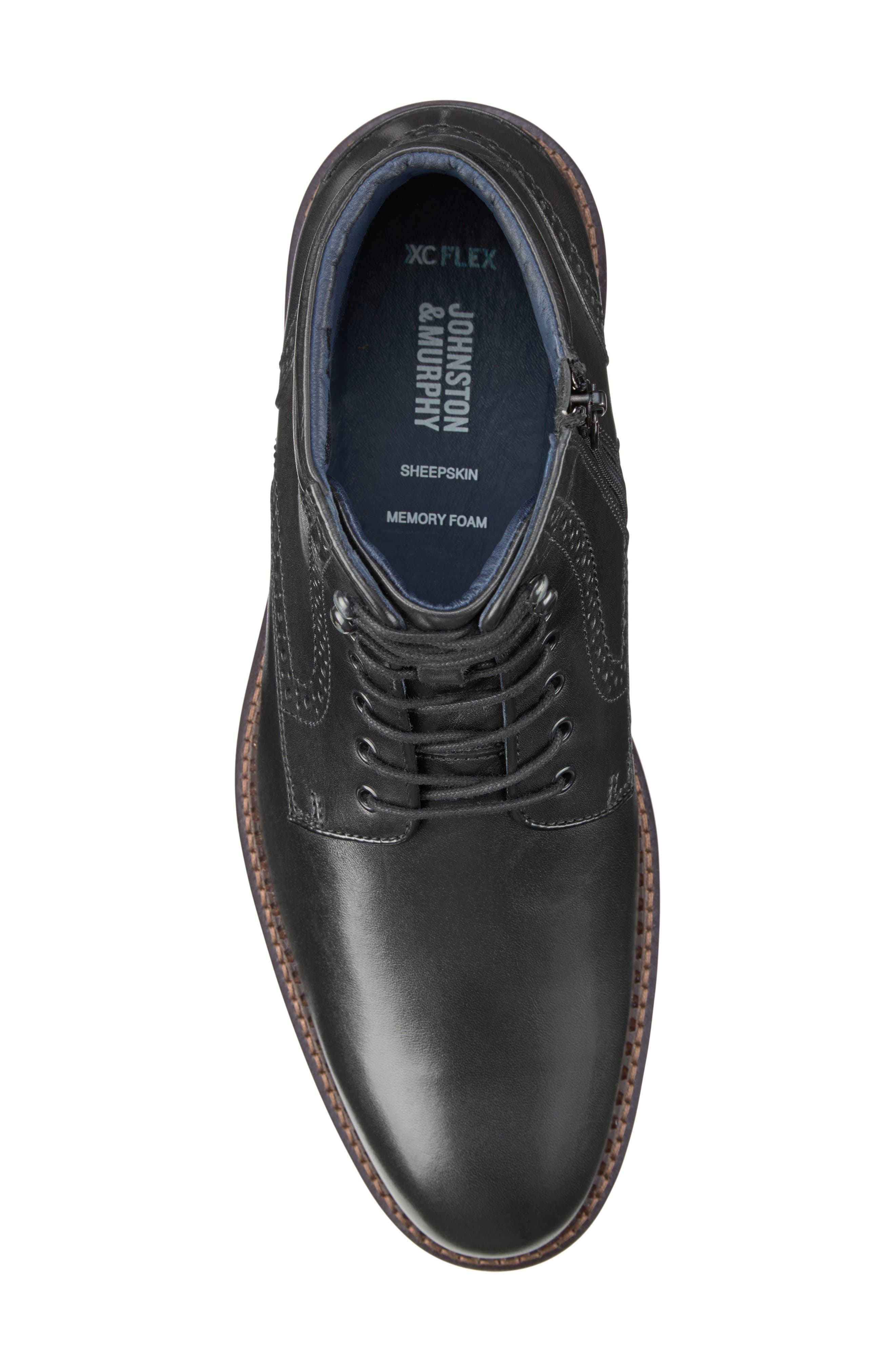 XC Flex Connelly Lace-Up Leather Boot, Alternate, color, BLACK FULL GRAIN