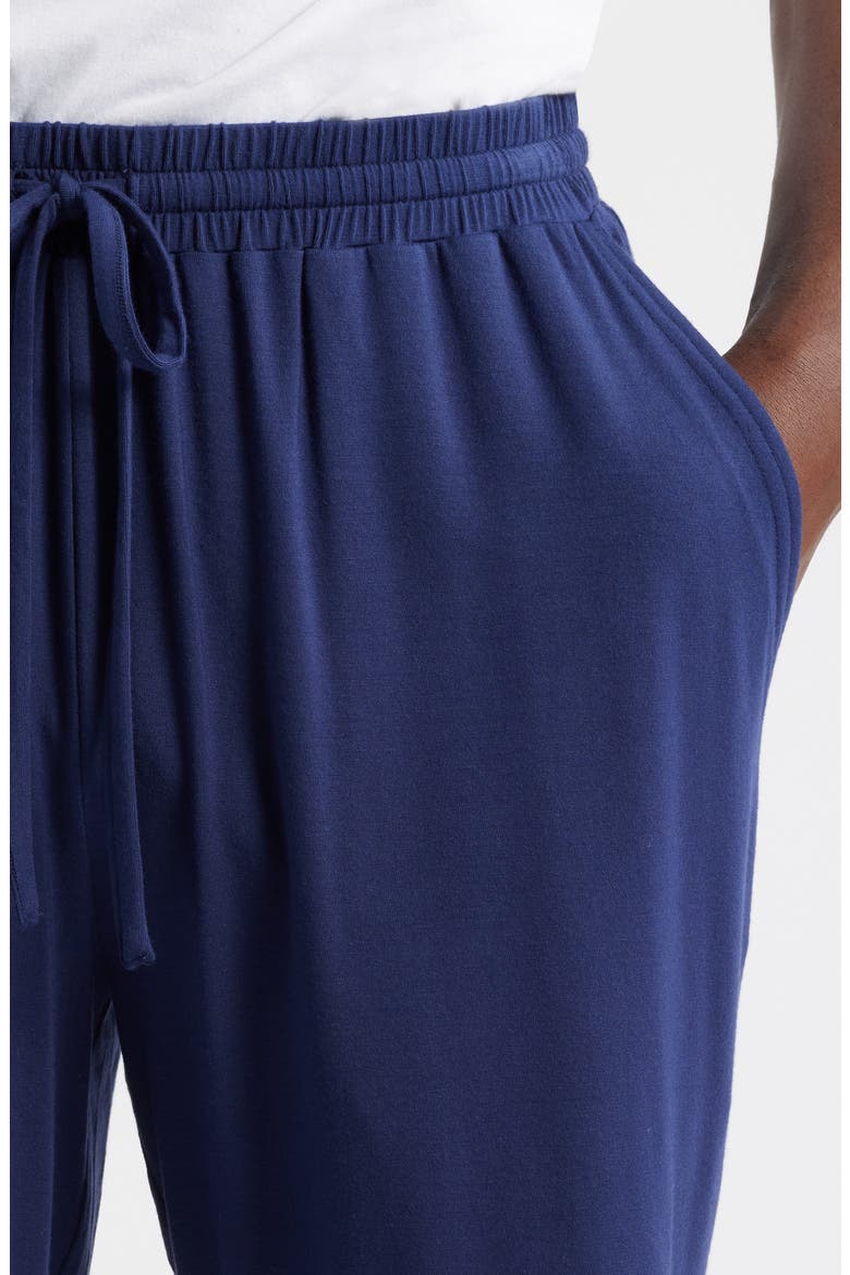 Moonlight Modal Blend Drawstring Lounge Shorts, Alternate, color, NAVY PEACOAT