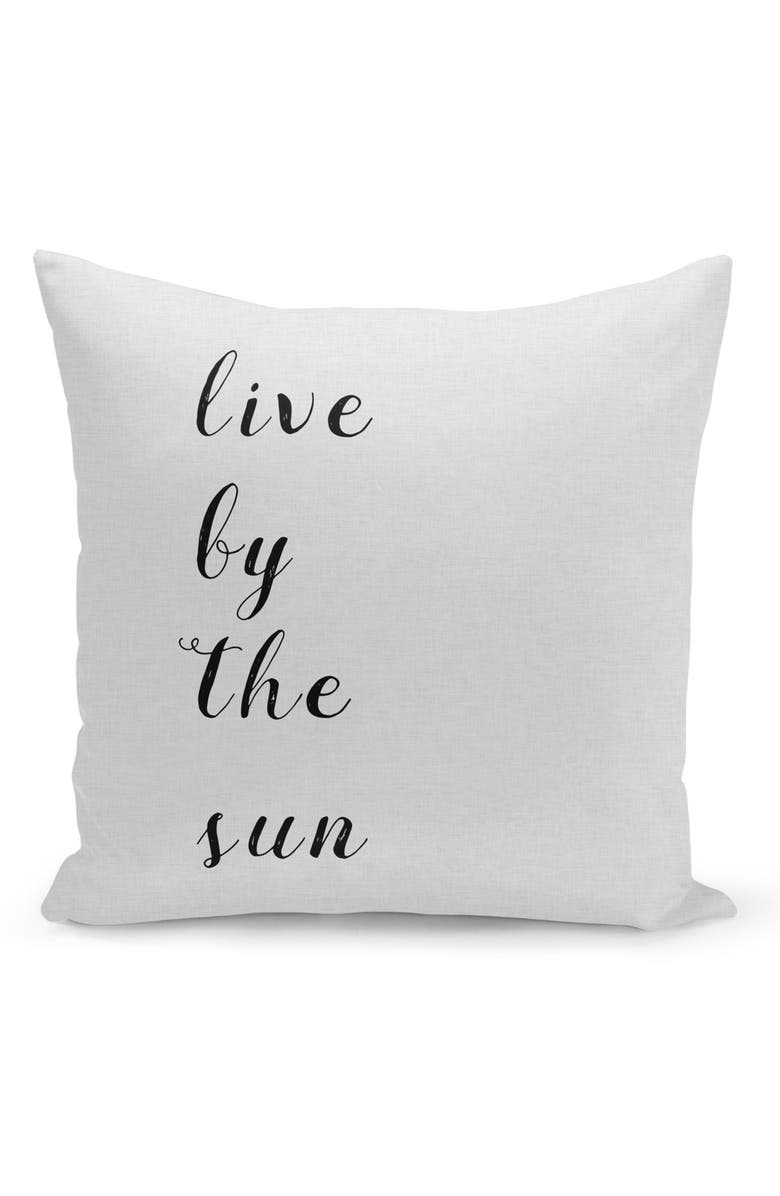 CURIOOS Live By The Sun Throw Pillow, Main, color,