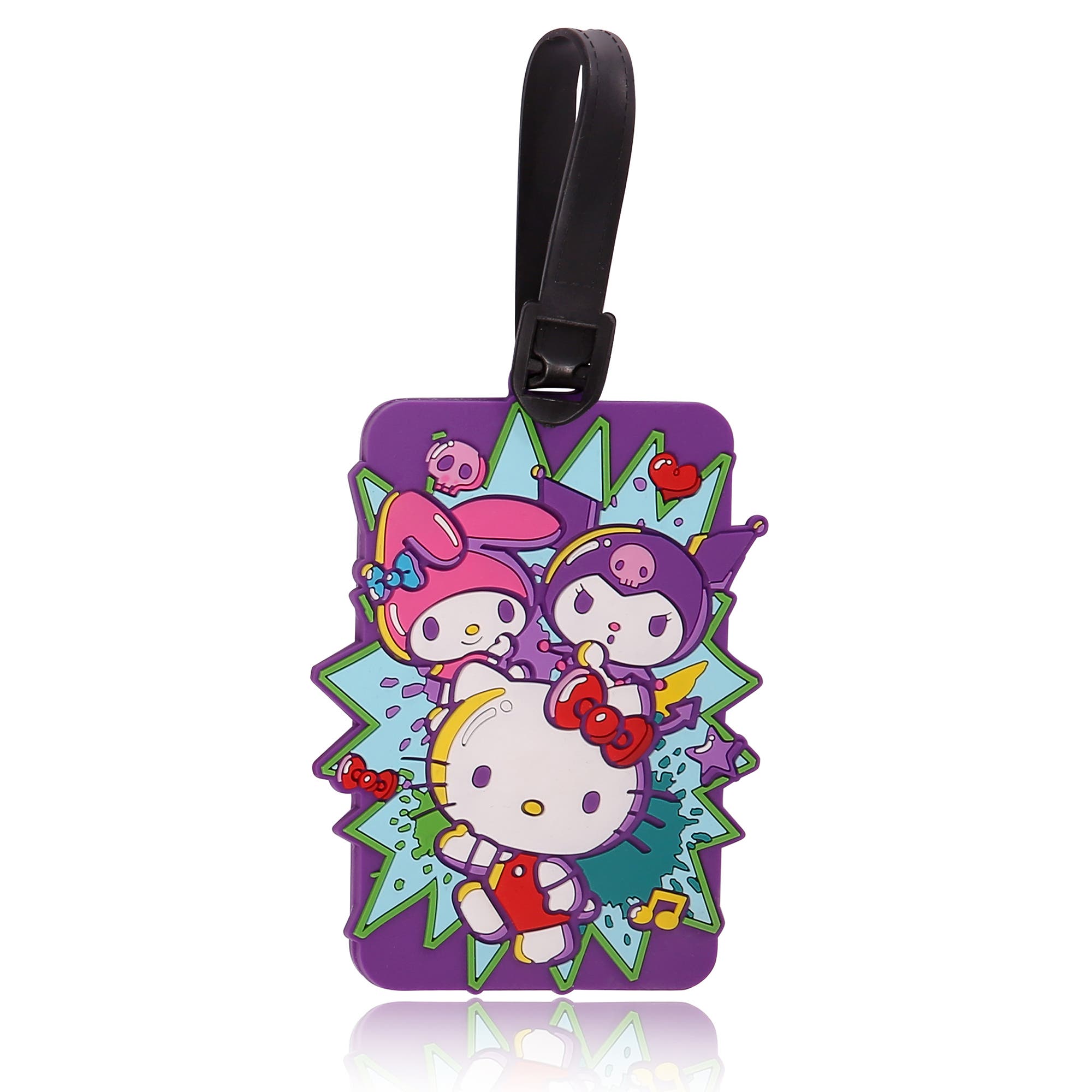 Hello Kitty 4-Piece Luggage Tag Set, Alternate, color, Purple, Pink, Red