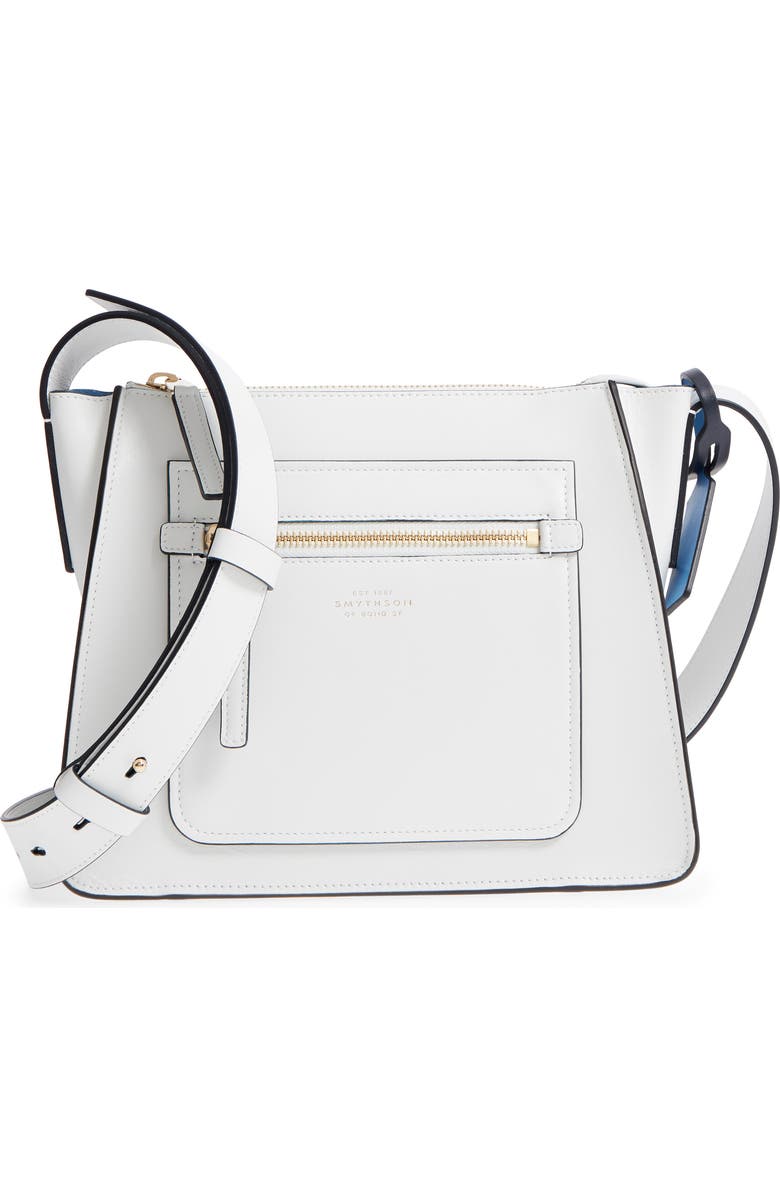 Smythson Bond Leather Crossbody Bag, Main, color,