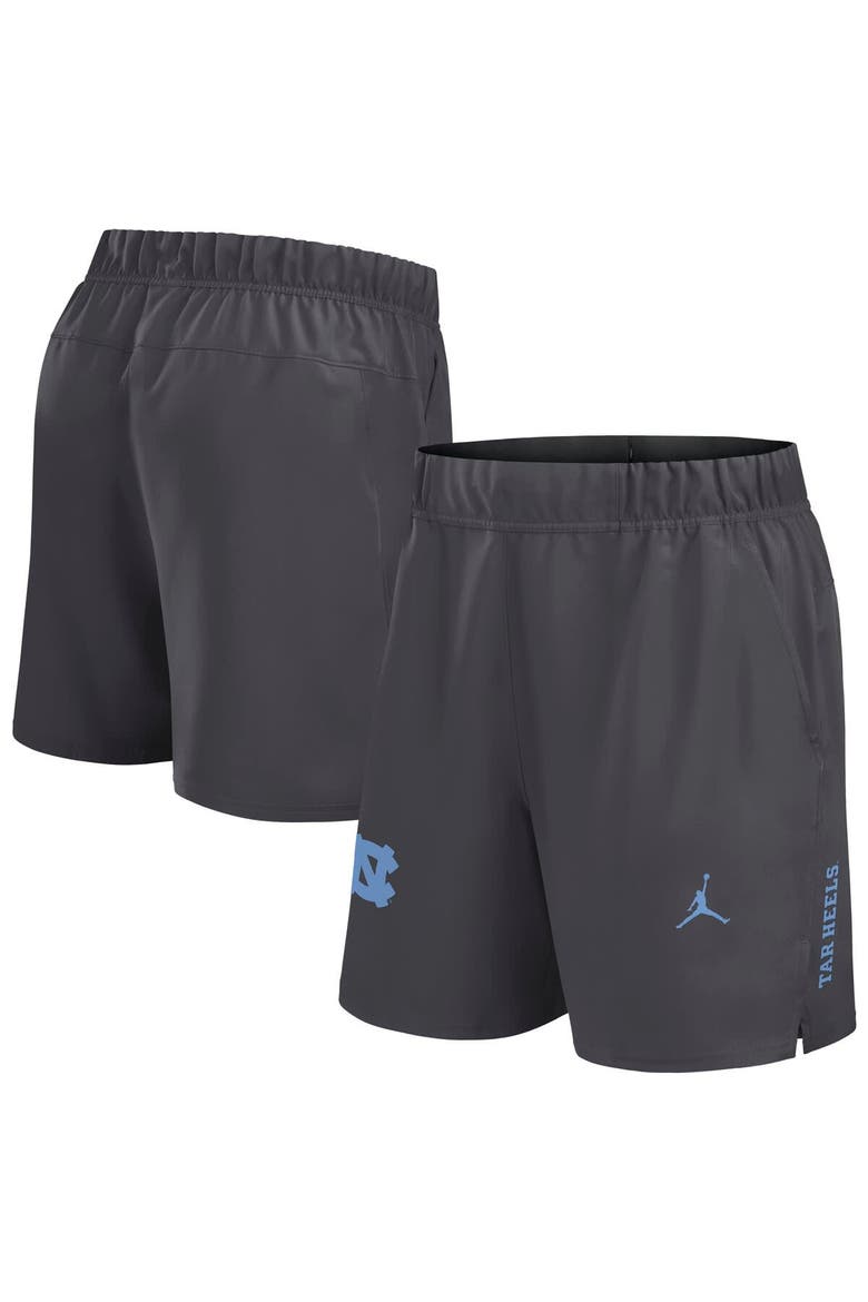 Men's Jordan Brand Gray North Carolina Tar Heels Primetime Woven Victory Performance Shorts, Main, color, Gray
