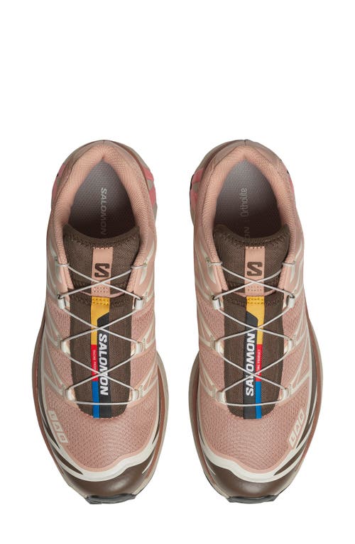 Salomon 'xt-6' Pink Sneaker With Logo Applied On The Tongue And Chunky Sole In Mahogany Rose