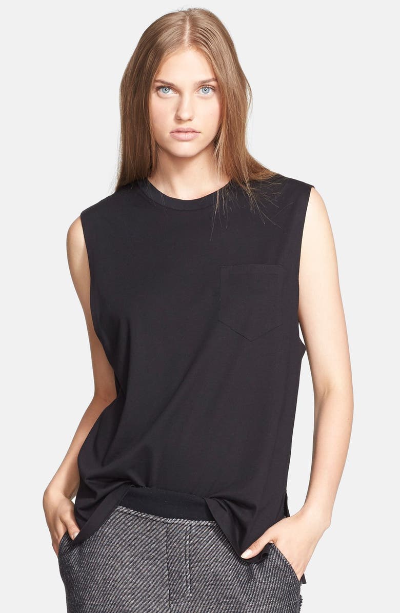 alexanderwang.t T by Alexander Wang Jersey Muscle Tank, Main, color,