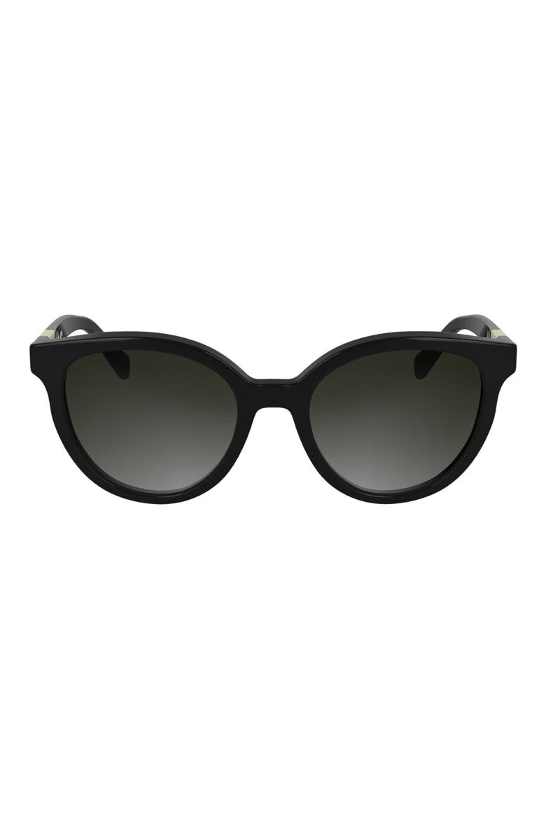 Le Pliage 52mm Gradient Round Sunglasses, Main, color, BLACK