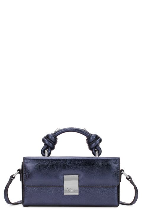 Micro Mary Soft Metallic Leather Crossbody Bag
