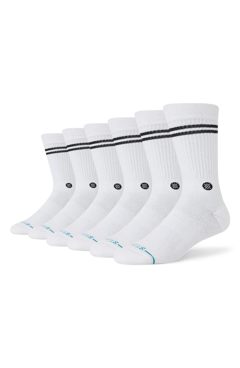 Stance Core 3-Pack Cotton Blend Crew Socks, Alternate, color, White
