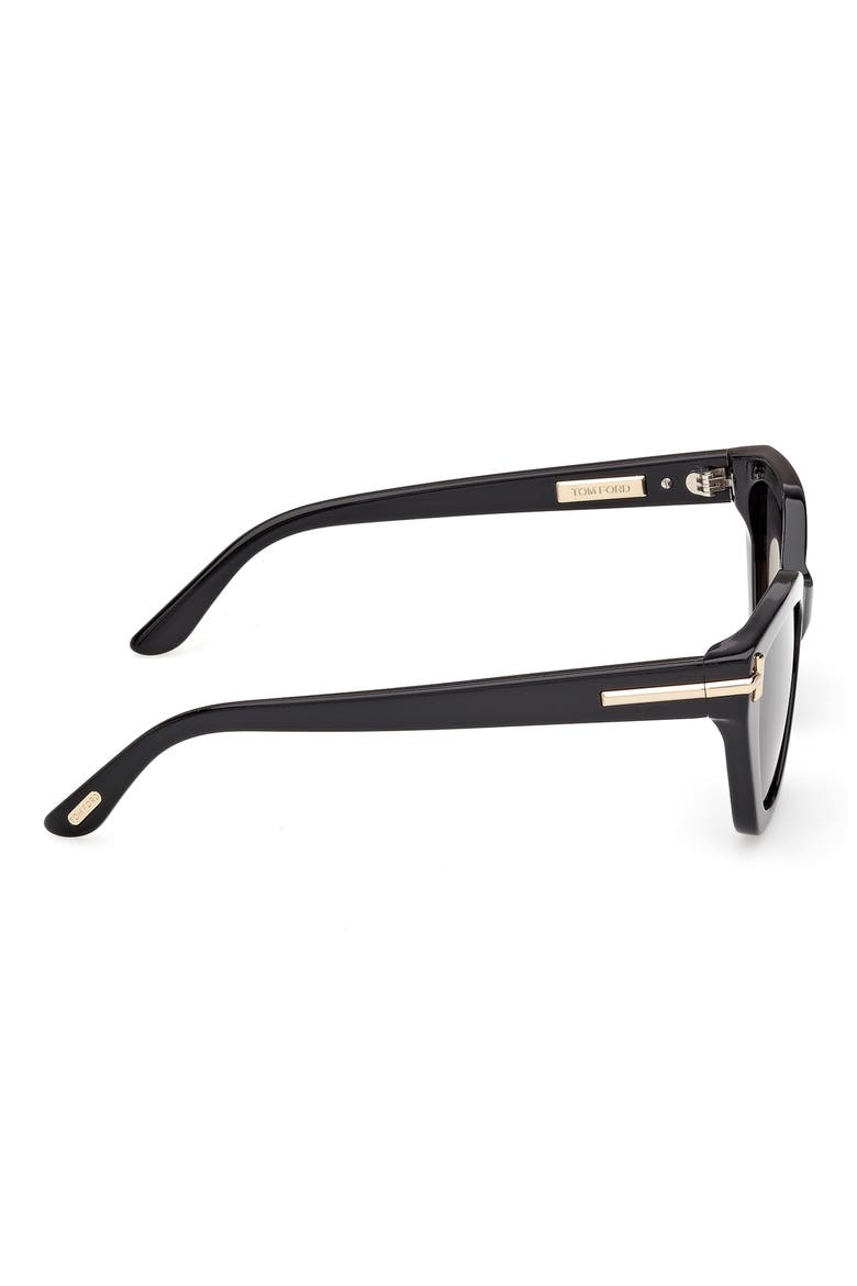 55mm Butterfly Sunglasses, Alternate, color, BLACK YELLOW GOLD / SMOKE