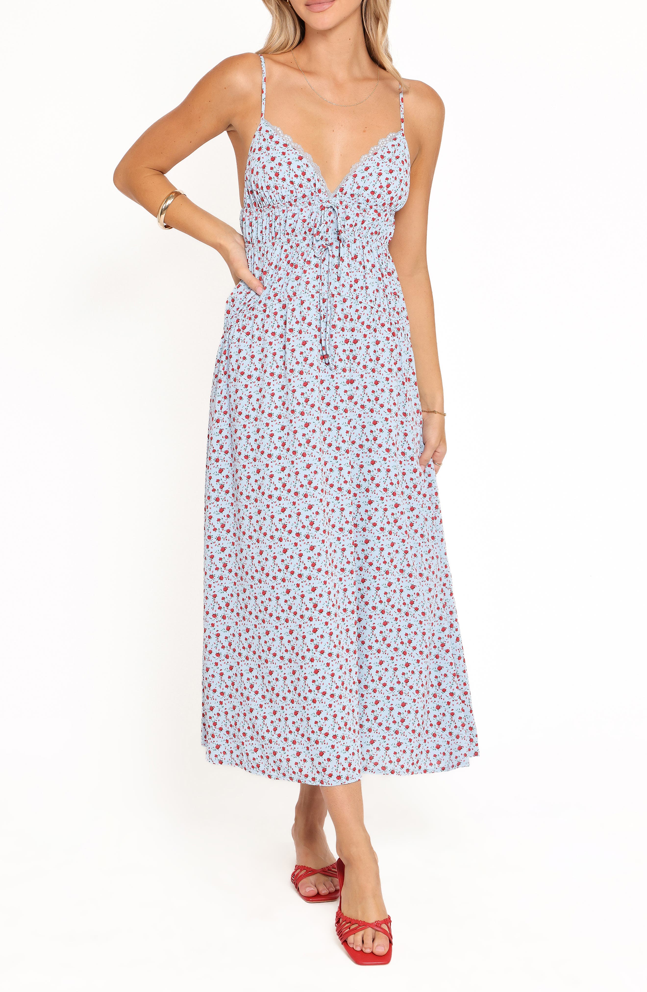 selected BLUE RED FLORAL